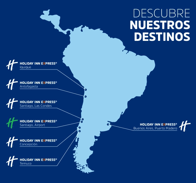 mapa de hoteles Holiday Inn Express